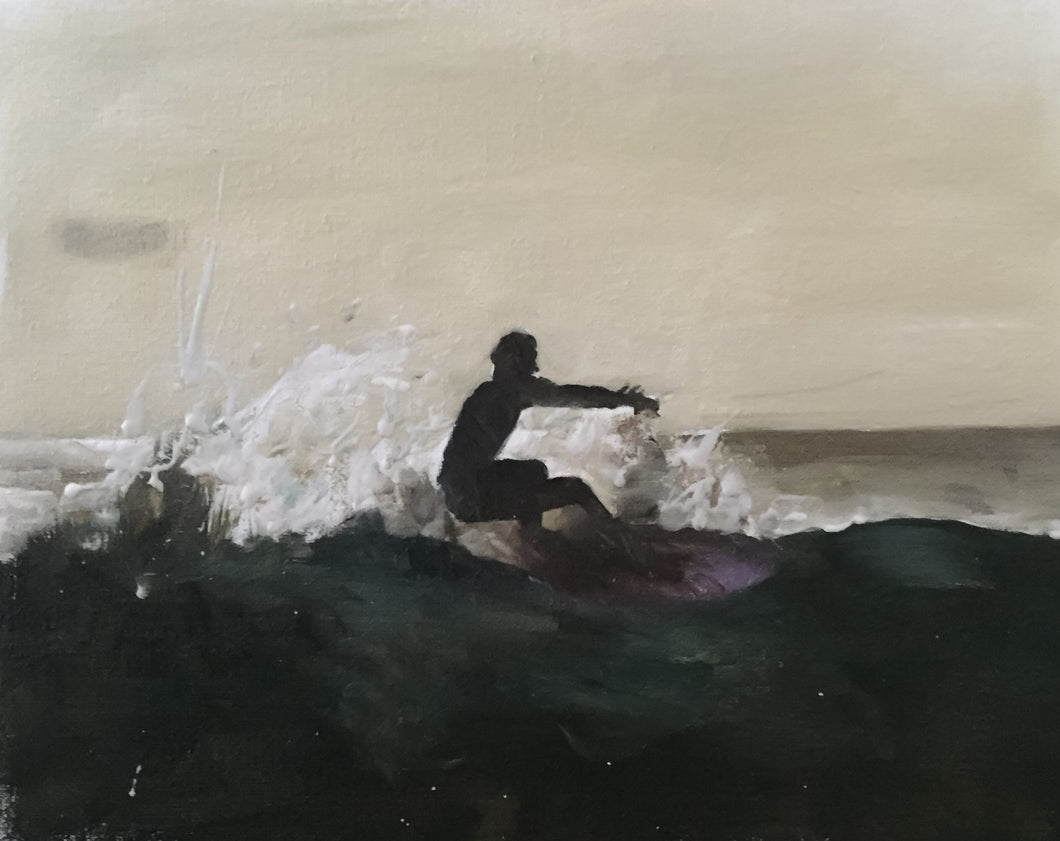 Surfer Painting, Beach art, Beach Print ,Fine Art ,from original oil painting by James Coates