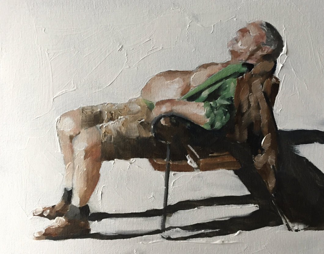 Man sleeping Painting, Poster , Wall art, Prints - Fine Art - from original oil painting by James Coates