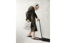 Load image into Gallery viewer, Old lady Painting, old lady Wall art, woman Canvas Print , Fine Art - from original oil painting by James Coates
