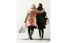 Load image into Gallery viewer, Friends shopping Painting, Posters, Prints, Originals, Commissions, Fine Art - from original oil painting by James Coates
