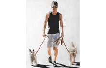 Load image into Gallery viewer, Walking dogs Painting, Dog art ,Dog Print,Fine Art - from original oil painting by James Coates
