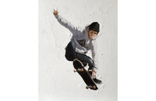 Load image into Gallery viewer, Skateboarder Painting, Wall art, skateboarding Canvas Print, Fine Art - from original oil painting by James Coates
