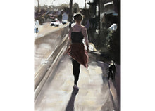 Load image into Gallery viewer, Woman Painting, Woman walking Wall art, woman walking Canvas,Woman Print, woman Fine Art - from original oil painting by James Coates
