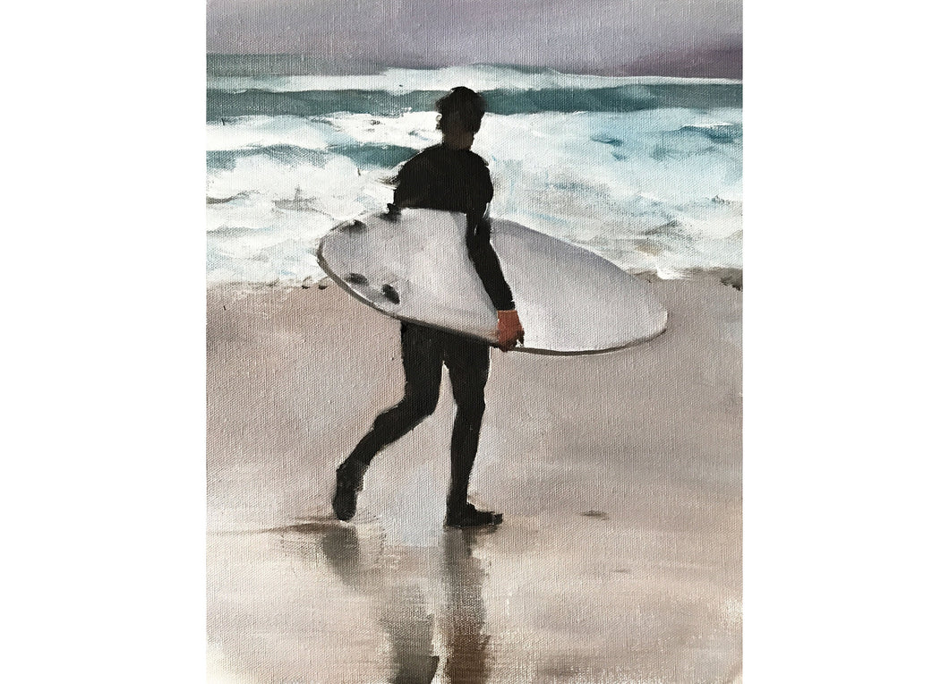 Surfer Painting, PRINTS, Canvas, Posters, Commissions, Fine Art - from original oil painting by James Coates