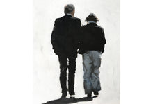 Load image into Gallery viewer, Couple walking together Painting,  Poster, Prints, commissions, Fine Art - from original oil painting by James Coates
