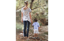 Load image into Gallery viewer, Mother and son Painting , Wall art , Posters, Prints, Fine Art - from original oil painting by James Coates
