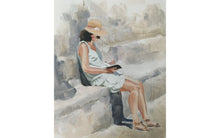 Load image into Gallery viewer, Woman reading Painting , PRINTS, Canvas, Posters, Fine Art, commissions, from original oil painting by James Coates
