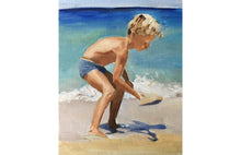 Load image into Gallery viewer, Child on beach Painting, Poster, Wall art , Print, Fine Art - from original oil painting by James Coates
