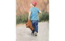 Load image into Gallery viewer, Boy and bear Painting, PRINT, Canvas, Poster, Commissions, Fine Art - from original oil painting by James Coates

