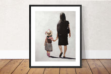 Load image into Gallery viewer, Mother and daughter Painting, Wall art, Canvas Print, Fine Art - from original oil painting by James Coates
