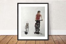 Load image into Gallery viewer, Boy and dog Painting, Dog art, Dog Prints, Dog Fine Art, from original oil painting by James Coates
