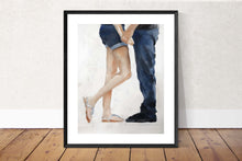 Load image into Gallery viewer, Couple Painting, love Poster, couple Wall art, Canvas Print - Fine Art - from original oil painting by James Coates
