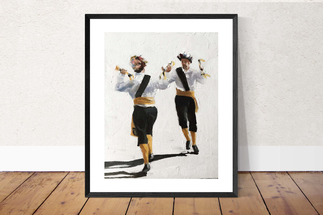 Morris dancing - Painting -Wall art - Canvas Print - Fine Art - from original oil painting by James Coates