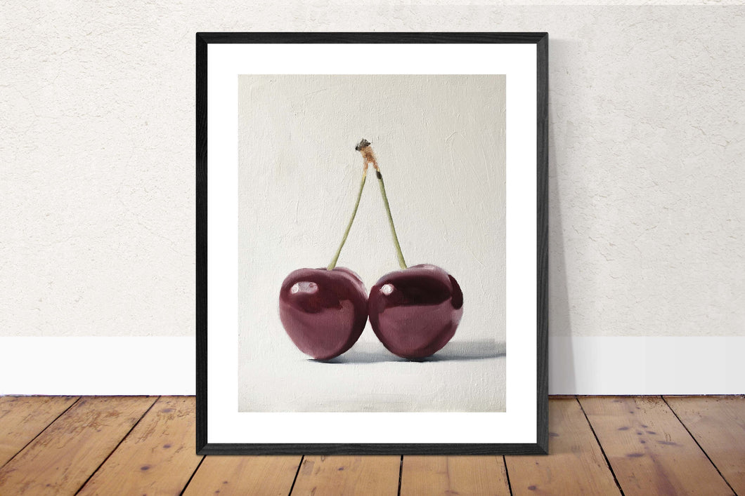 Cherries Painting, Prints, Canvas, Posters, Originals, Commissions, Fine Art  from original oil painting by James Coates
