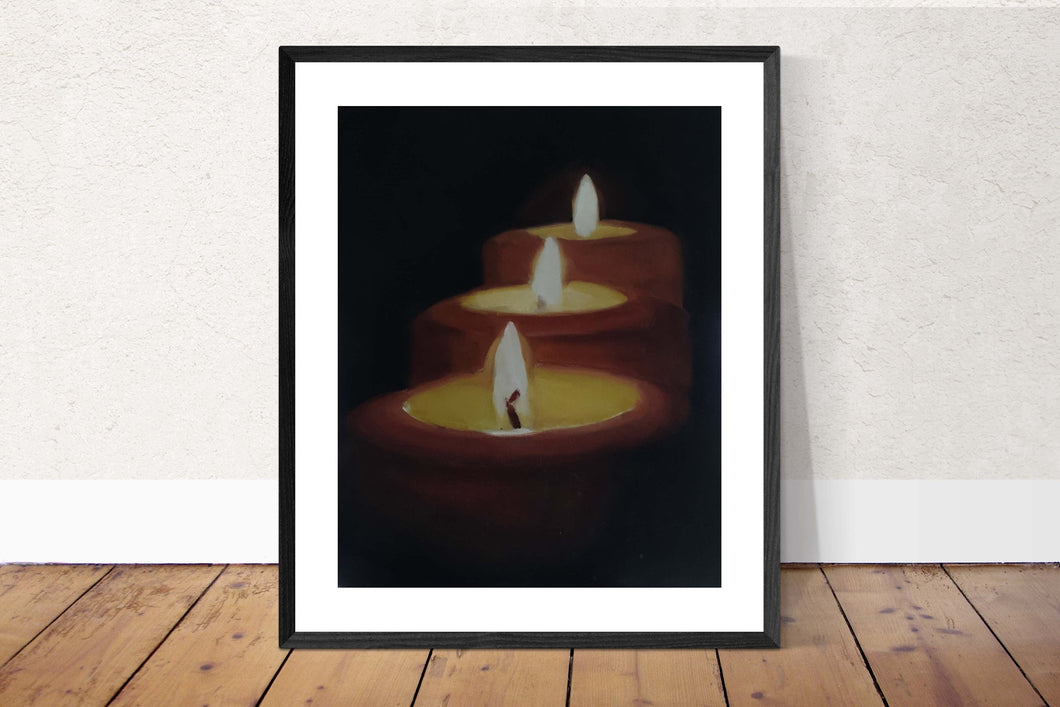 Candles Painting, Prints, Posters, Canvas, Originals, Commissions, Still life,  Fine Art  from original oil painting by James Coates