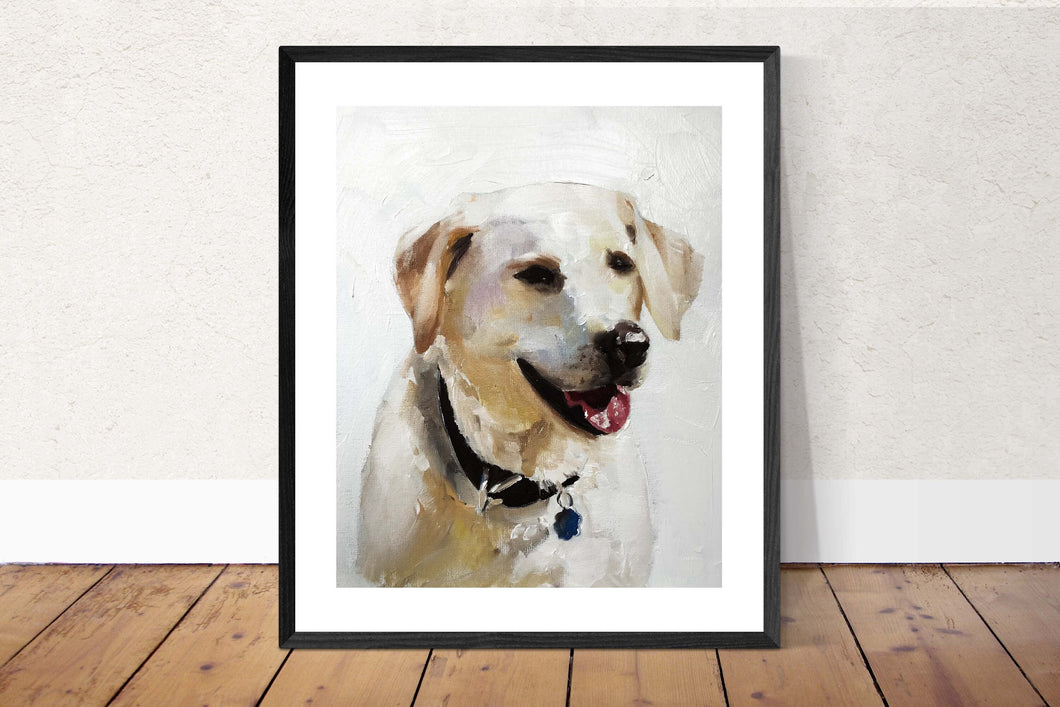 Labrador dog - Painting  -Dog art - Dog Prints - Fine Art - from original oil painting by James Coates