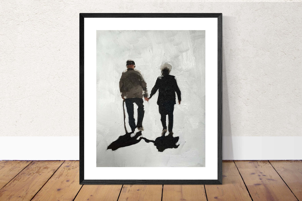 Old couple Painting, Prints, Posters, Canvas, Originals, Commissions , Fine Art - from original oil painting by James Coates