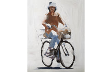 Load image into Gallery viewer, Girl riding bike Painting, PRINTS, Canvas, Poster, Commissions , Fine Art - from original oil painting by James Coates
