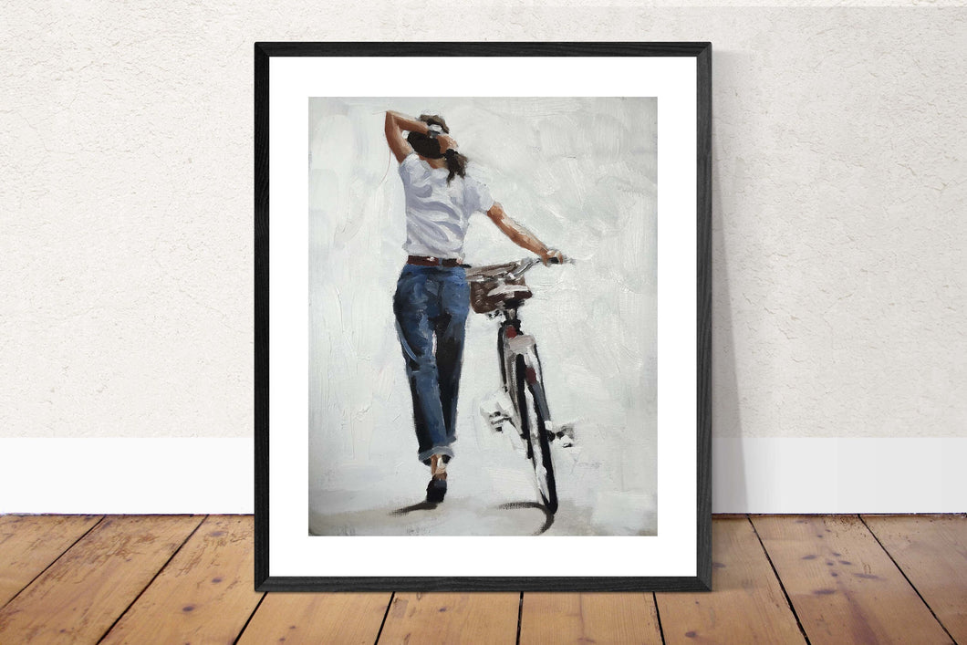 Cycling Painting - Cycling Poster - Cycling art - Canvas Print - Fine Art - from original oil painting by James Coates