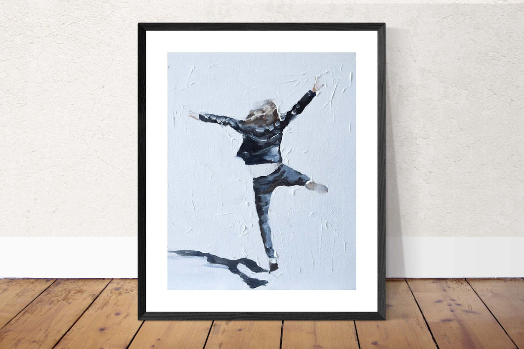 Woman jumping - Painting -Wall art - Canvas Print - Fine Art - from original oil painting by James Coates