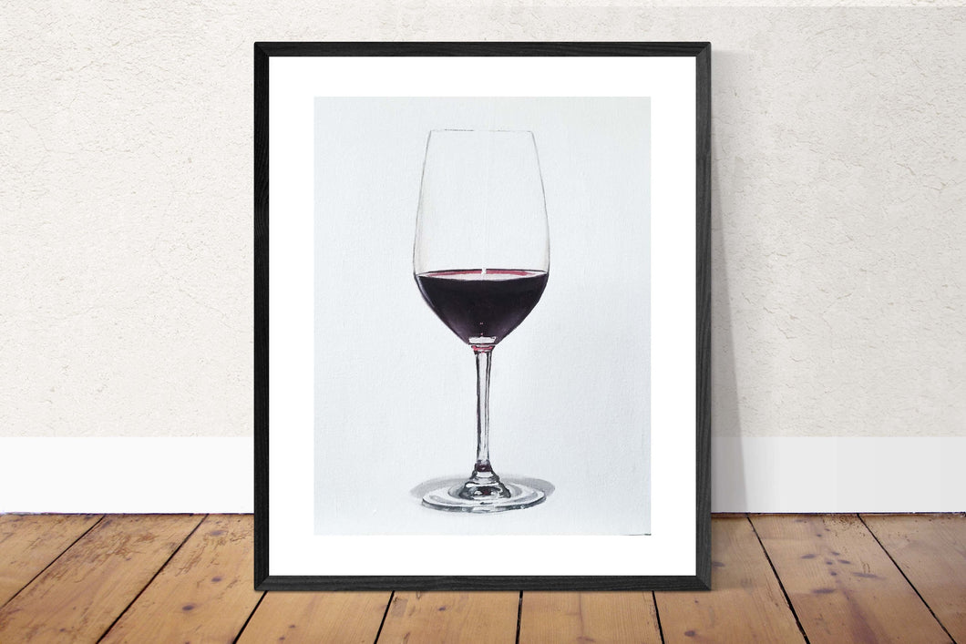 Glass of Red wine Painting, Prints, Canvas, Posters, Originals, Commissions - Fine Art from original oil painting by James Coates