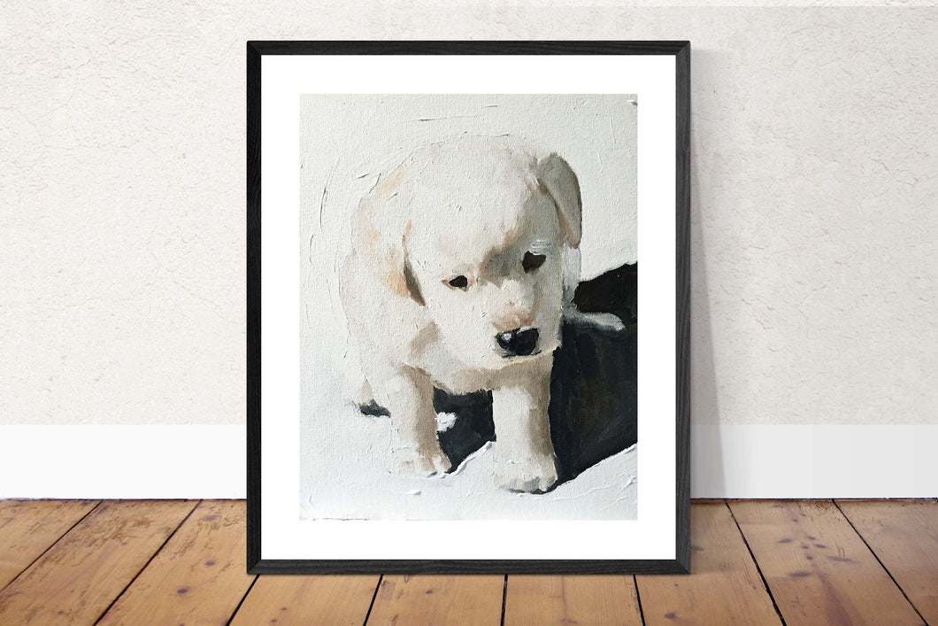 Puppy Painting, Print, Canvas, Posters, Originals, Commissions,  Fine Art - from original oil painting by James Coates