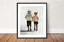 Load image into Gallery viewer, Children Painting, poster, Prints - Fine Art - from original oil painting by James Coates
