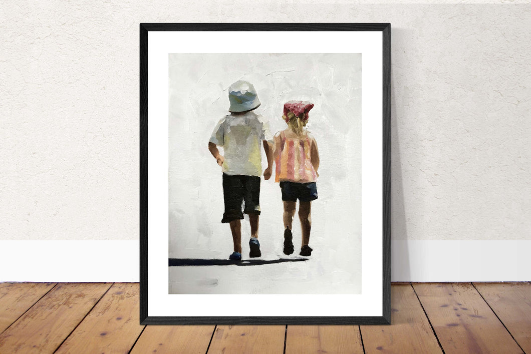 Children Painting, poster, Prints - Fine Art - from original oil painting by James Coates