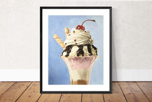 Load image into Gallery viewer, Ice cream Sundae Painting, Prints, Canvas, Posters, Originals, Commissions,  Fine Art  from original oil painting by James Coates

