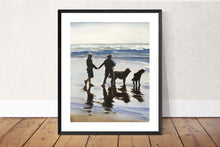 Load image into Gallery viewer, dog walking on beach - Painting Beach art - Beach Prints - Fine Art - from original oil painting by James Coates
