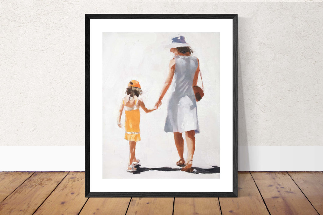 Mommy and Child Painting, Poster, Prints, commissions, Fine Art - from original oil painting by James Coates