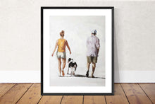 Load image into Gallery viewer, Couple and dog Painting - Poster - Wall art - Canvas Print - Fine Art - from original oil painting by James Coates
