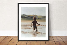 Load image into Gallery viewer, Boy on beach, Painting Beach art, Beach Prints , Fine Art - from original oil painting by James Coates
