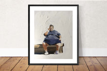 Load image into Gallery viewer, Man on bench Painting, Prints, Posters, Originals, Commissions, Fine Art - from original oil painting by James Coates
