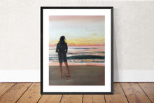 Load image into Gallery viewer, Woman on beach Painting, Poster, Prints - Fine Art - from original oil painting by James Coates
