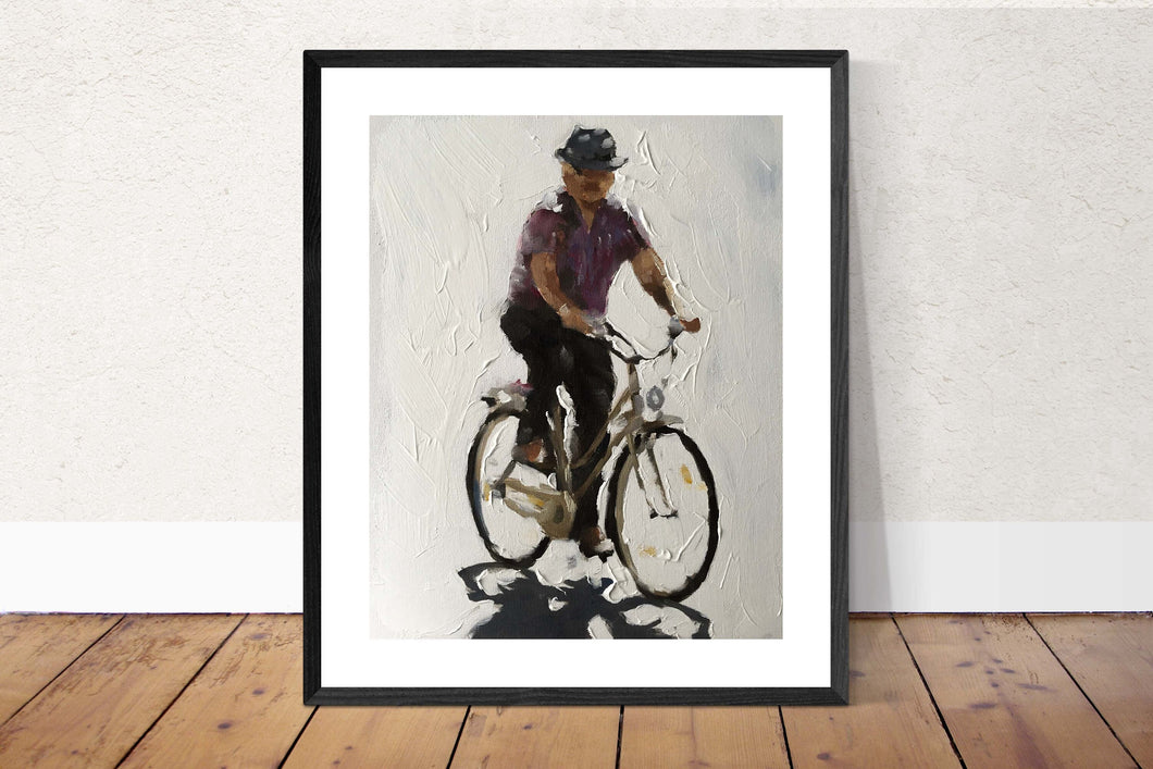 Cycling - Painting - Poster - Wall art - Canvas Print - Fine Art - from original oil painting by James Coates