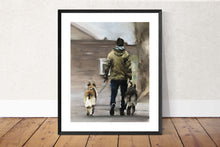 Load image into Gallery viewer, Man and dogs - Painting  -Dog art - Dog Prints - Fine Art - from original oil painting by James Coates
