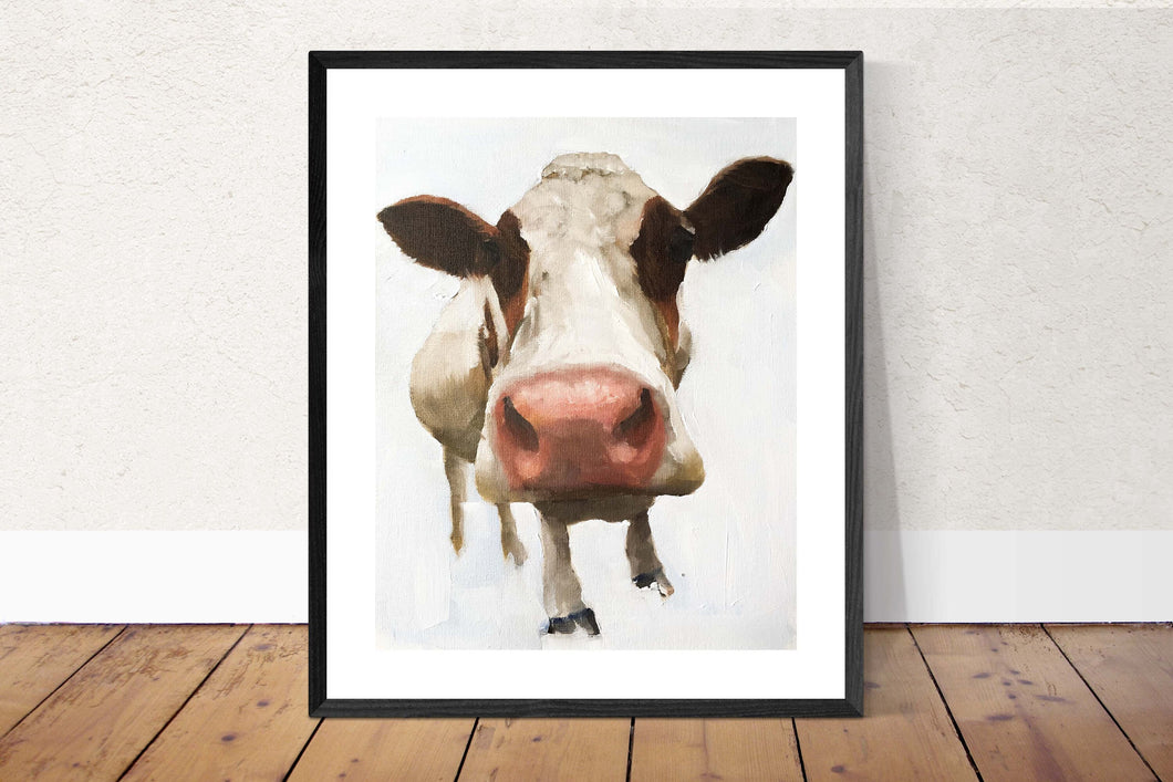 Cow Painting, Wall art, Canvas Print, Fine Art - from original oil painting by James Coates