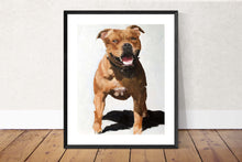 Load image into Gallery viewer, Staffordshire dog Painting, PRINT, Canvas, Posters, Commissions, Professional art, Fine Art - from original oil painting by James Coates
