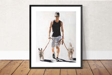 Load image into Gallery viewer, Walking dogs Painting, Dog art ,Dog Print,Fine Art - from original oil painting by James Coates
