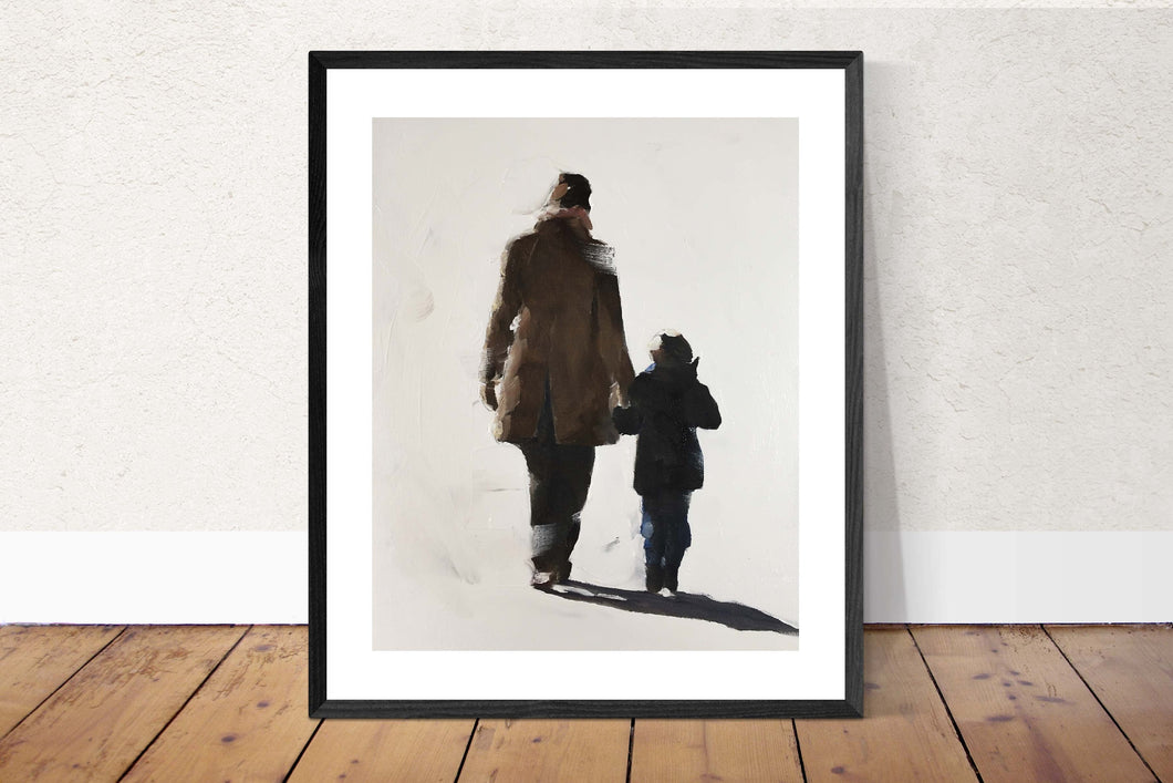 Mother and Son, Painting , Poster, Wall art,  Prints,  Fine Art - from original oil painting by James Coates