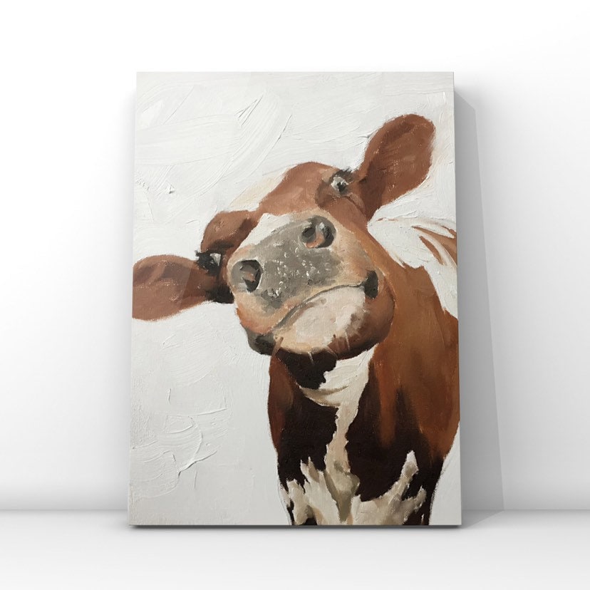Cow Painting, PRINTS, Canvas, Posters, Originals, Commissions - Fine Art - from original oil painting by James Coates