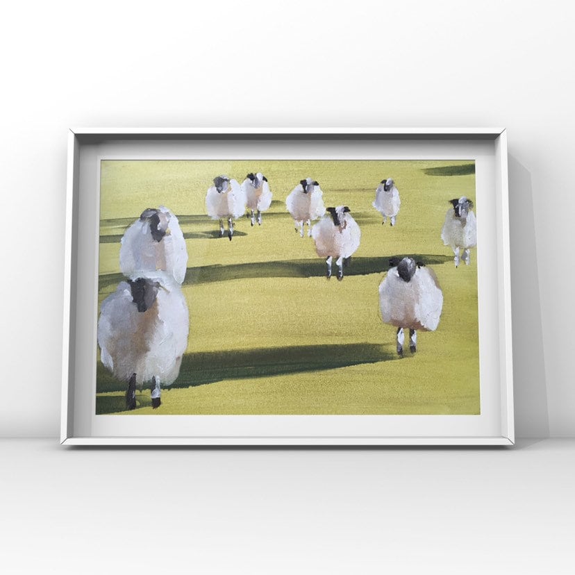 Sheep Painting, PRINTS, Canvas, Posters, Originals, Commissions - Fine Art - from original oil painting by James Coates