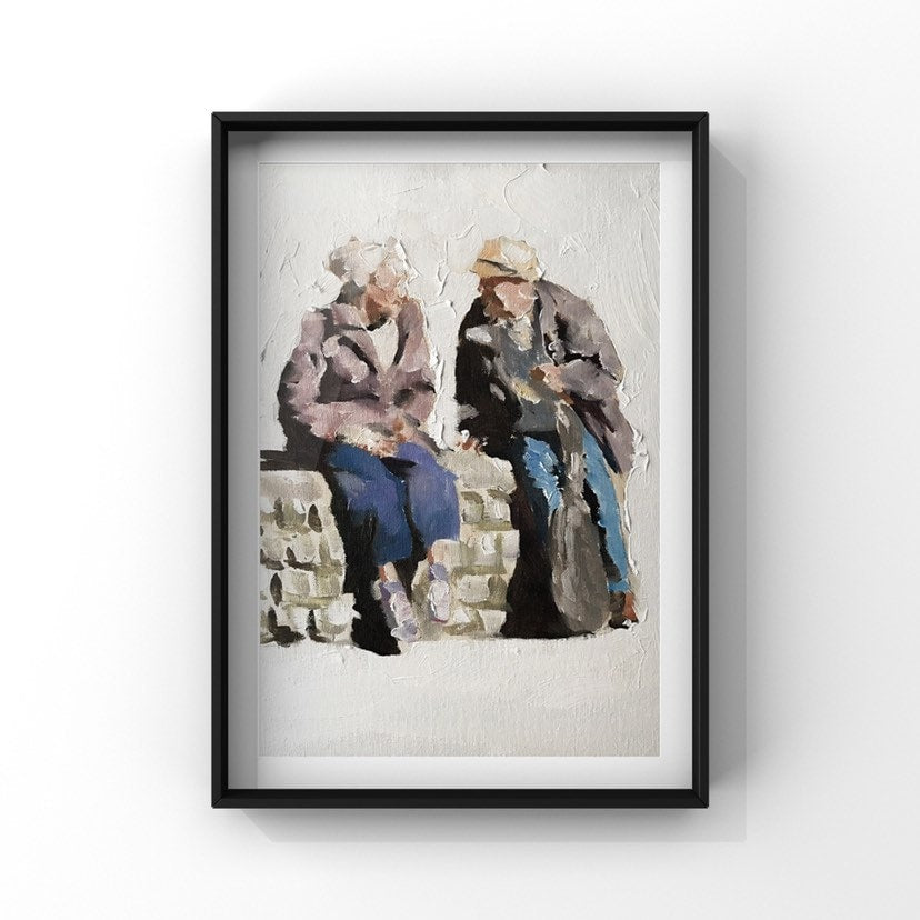 Couple Painting - Poster -Wall art - Canvas Print - Fine Art - from original oil painting by James Coates