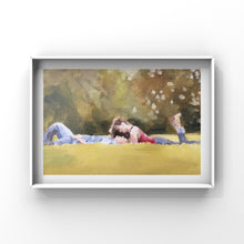 Load image into Gallery viewer, Couple in field - Painting - Poster - Wall art - Canvas Print - Fine Art - from original oil painting by James Coates
