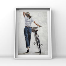 Load image into Gallery viewer, Cycling Painting - Cycling Poster - Cycling art - Canvas Print - Fine Art - from original oil painting by James Coates
