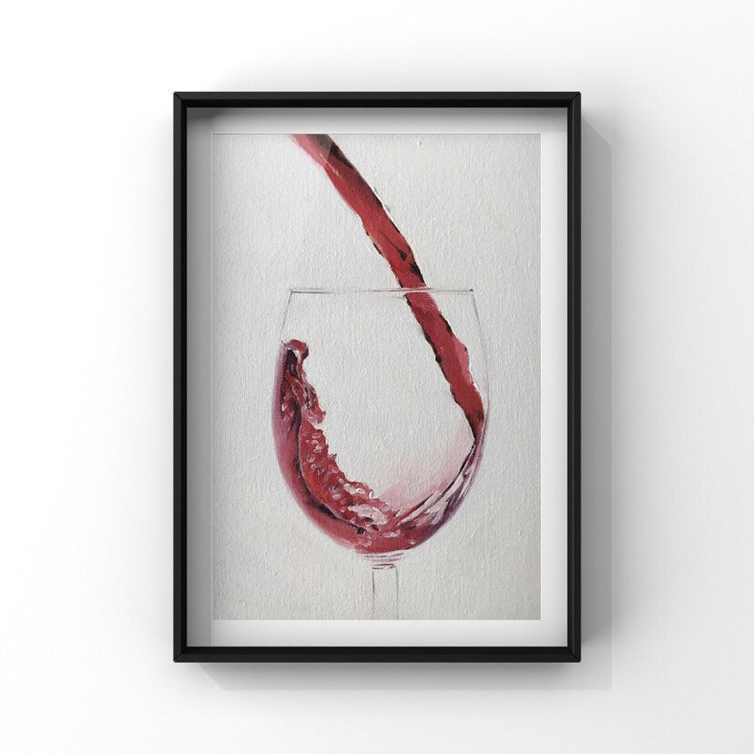 Red Wine Painting, PRINTS, Canvas, Posters, Commissions, Fine Art from original oil painting by James Coates