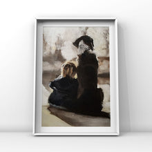 Load image into Gallery viewer, Boy and dog Painting, Poster, Boy Wall art, Canvas Print,  Fine Art - from original oil painting by James Coates
