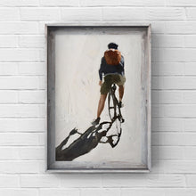 Load image into Gallery viewer, Cyclist Painting,Poster, Wall art, Prints, Commissions,Fine Art - from original oil painting by James Coates
