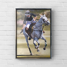 Load image into Gallery viewer, Horse Painting, Polo Poster, horse Wall art, Canvas Print, Fine Art - from original oil painting by James Coates
